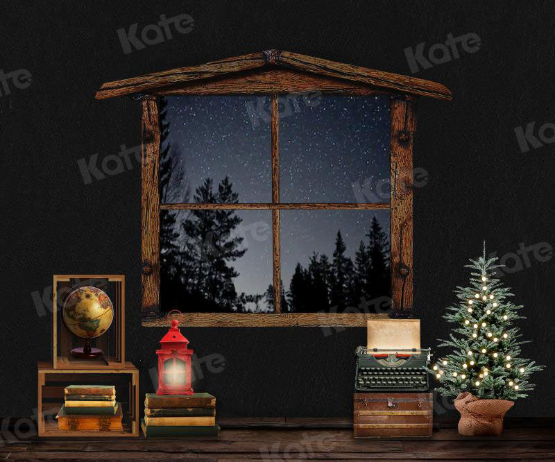 Kate Xmas Backdrop Christmas Window Night Designed By JS Photography - Kate Backdrop AU