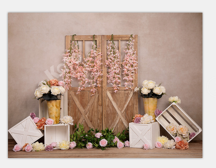 Kate Spring Butterfly Floral Backdrop Designed by Emetselch