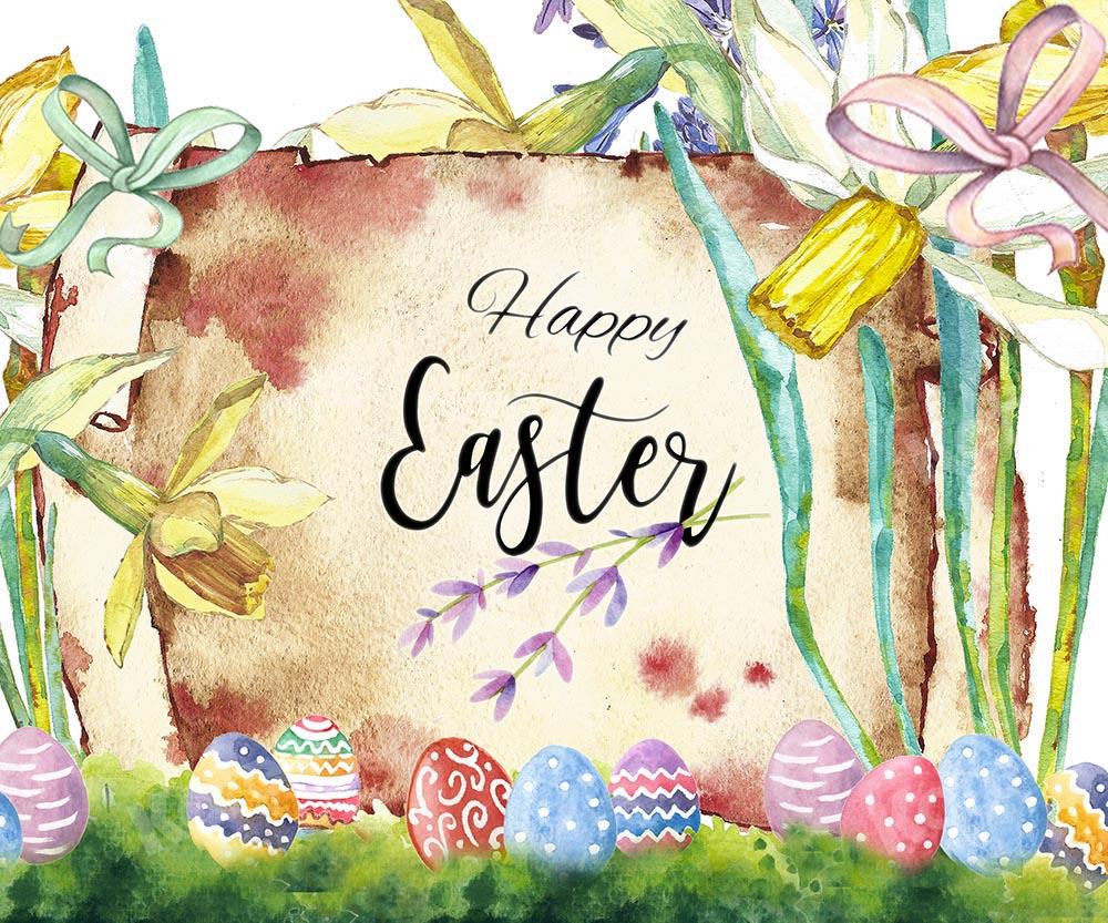 Kate Happy Easter Watercolor Backdrop Designed by Chain Photography - Kate Backdrop AU