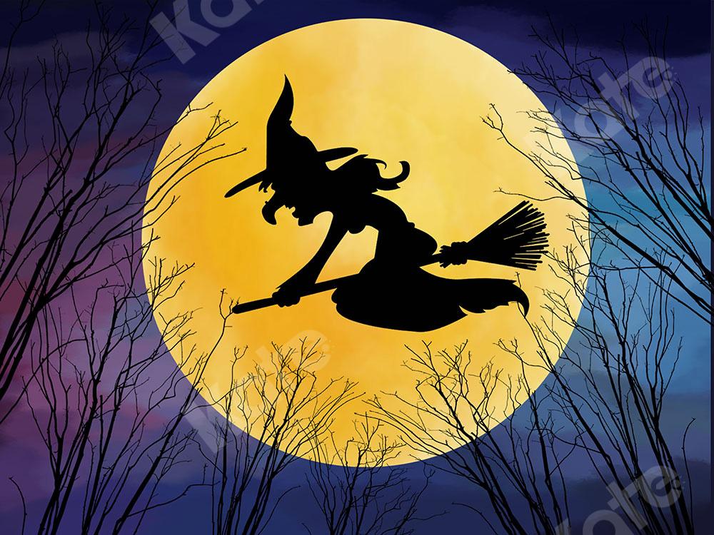 Buy Discount Kate Halloween Backdrop Witch Moon Night for Photography AU