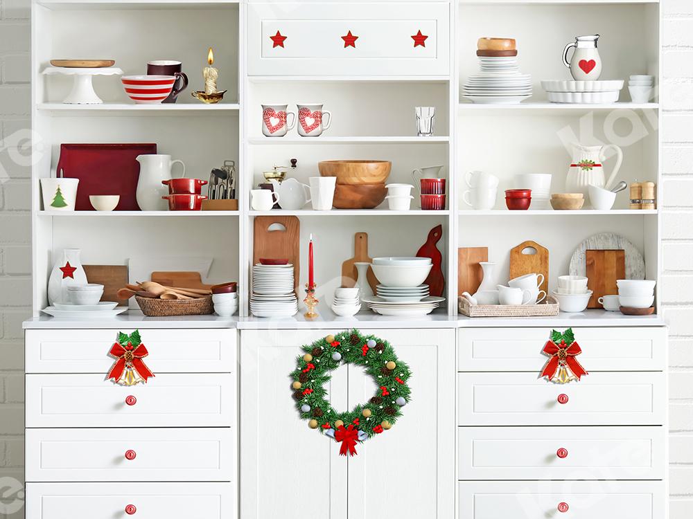 Kate Xmas Backdrop Christmas White Kitchen Designed by Emetselch - Kate Backdrop AU