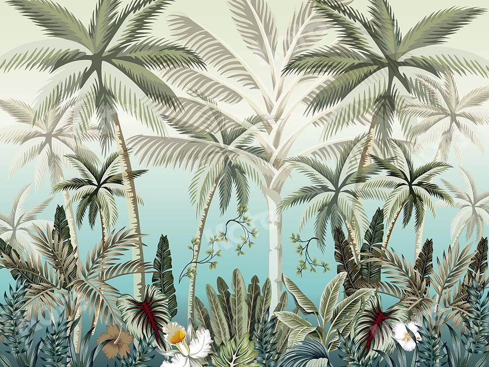 Kate Summer Coconut Palm Trees Designed by Chain Photography - Kate Backdrop AU