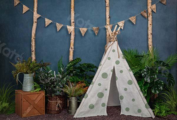 Kate Spring Camping Tent Cake Smash Backdrop Designed by Emetselch - Kate Backdrop AU