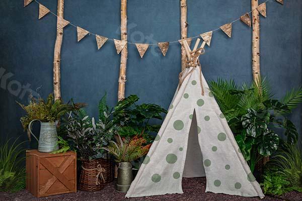 Kate Spring Camping Tent Cake Smash Backdrop Designed by Emetselch - Kate Backdrop AU