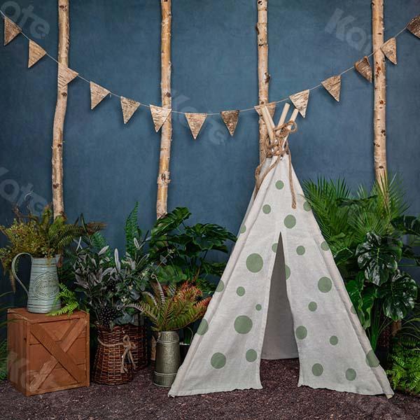 Kate Spring Camping Tent Cake Smash Backdrop Designed by Emetselch - Kate Backdrop AU