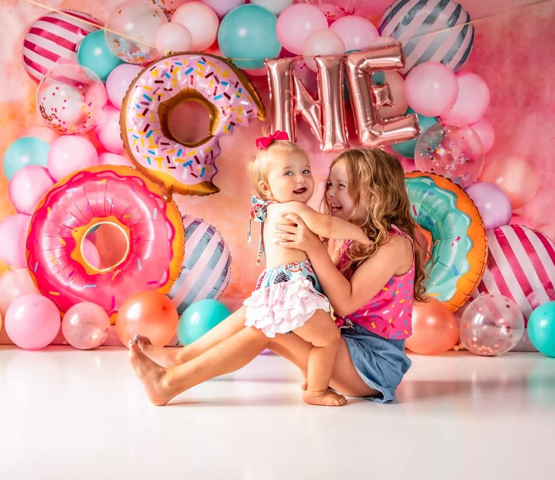Cake smash backdrop donut theme background for sale - whosedrop