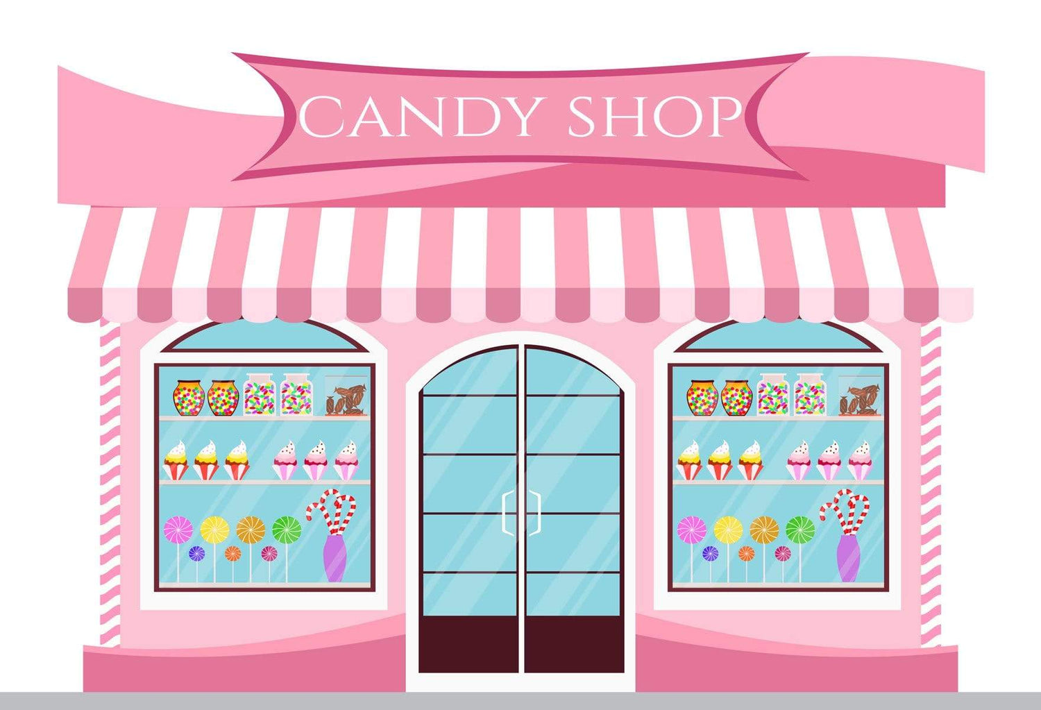 Kate Pink Candy Shop Children Backdrop AU for Photography designed by ...