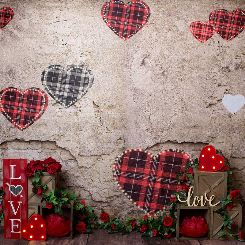 Kate Valentine's Day Brick Wall Backdrop Designed by Megan Leigh Photography - Kate Backdrop AU