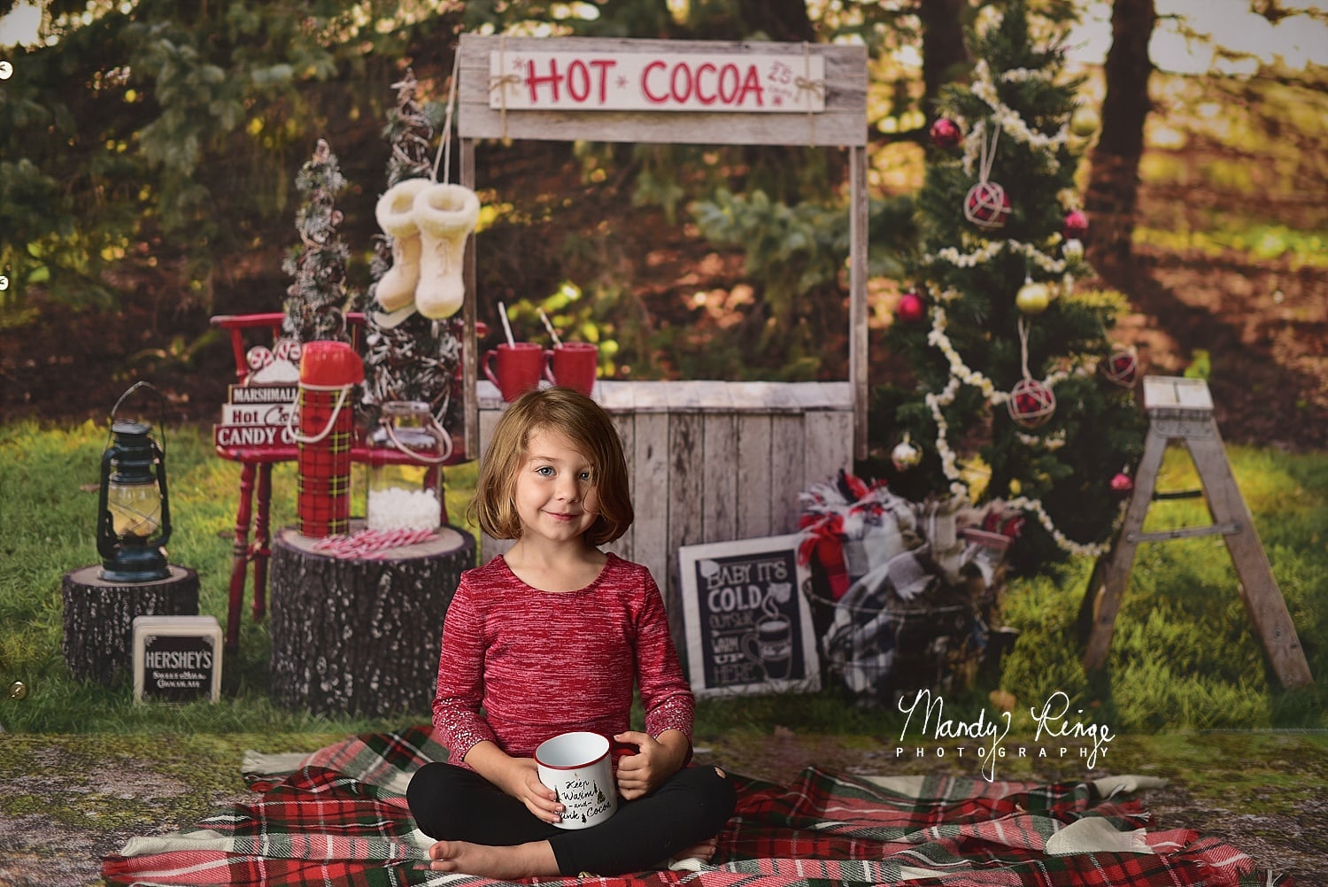 Kate Hot Cocoa Stand Backdrop Designed by Mandy Ringe Photography - Kate Backdrop AU