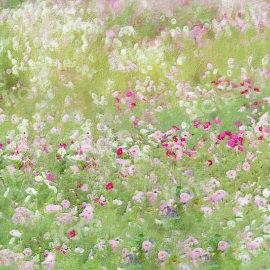 Kate Fine Art Grass and Flowers Oil Painting Backdrop for Photography - Kate Backdrop AU