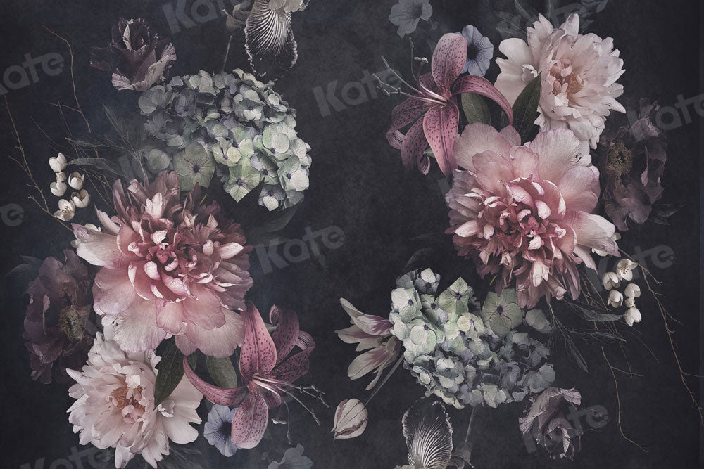 Kate Fine Art Dark Florals Blossoms Backdrop for Photography - Kate Backdrop AU