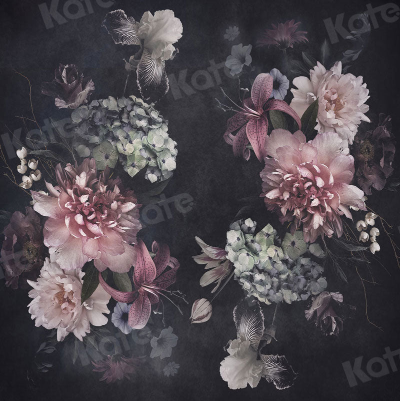 Kate Fine Art Dark Florals Blossoms Backdrop for Photography - Kate Backdrop AU