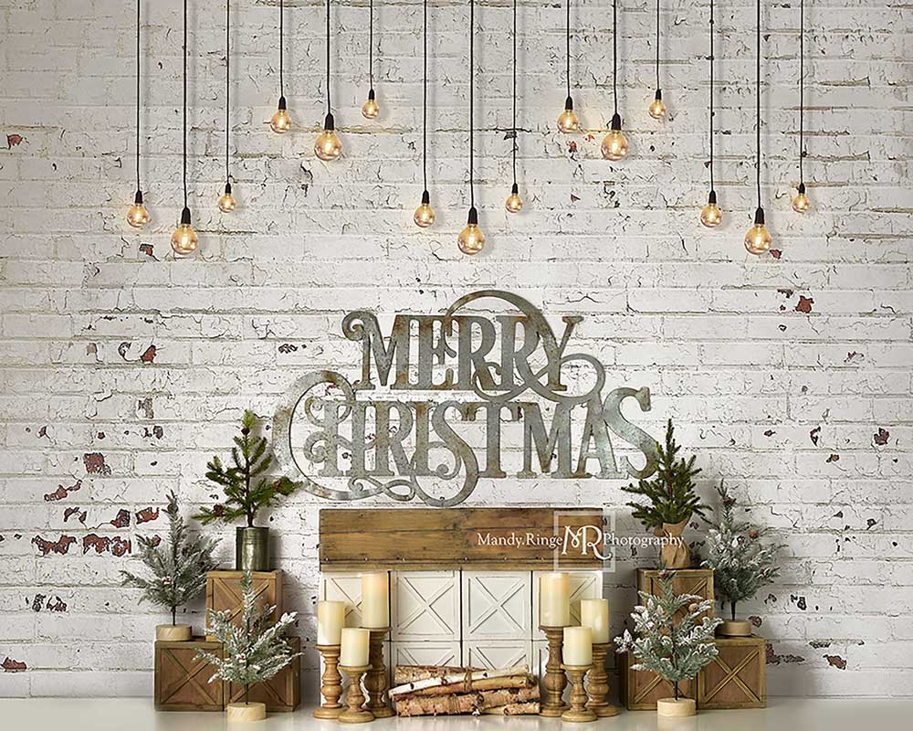 Kate Merry Farmhouse Christmas Backdrop Designed By Mandy Ringe Photography - Kate Backdrop AU