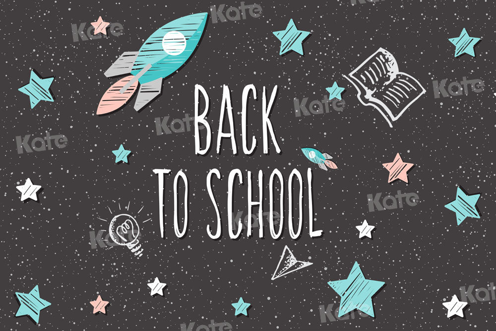 Kate Back to School Backdrop Blackboard Chalk Drawing Designed by Chain Photography - Kate Backdrop AU