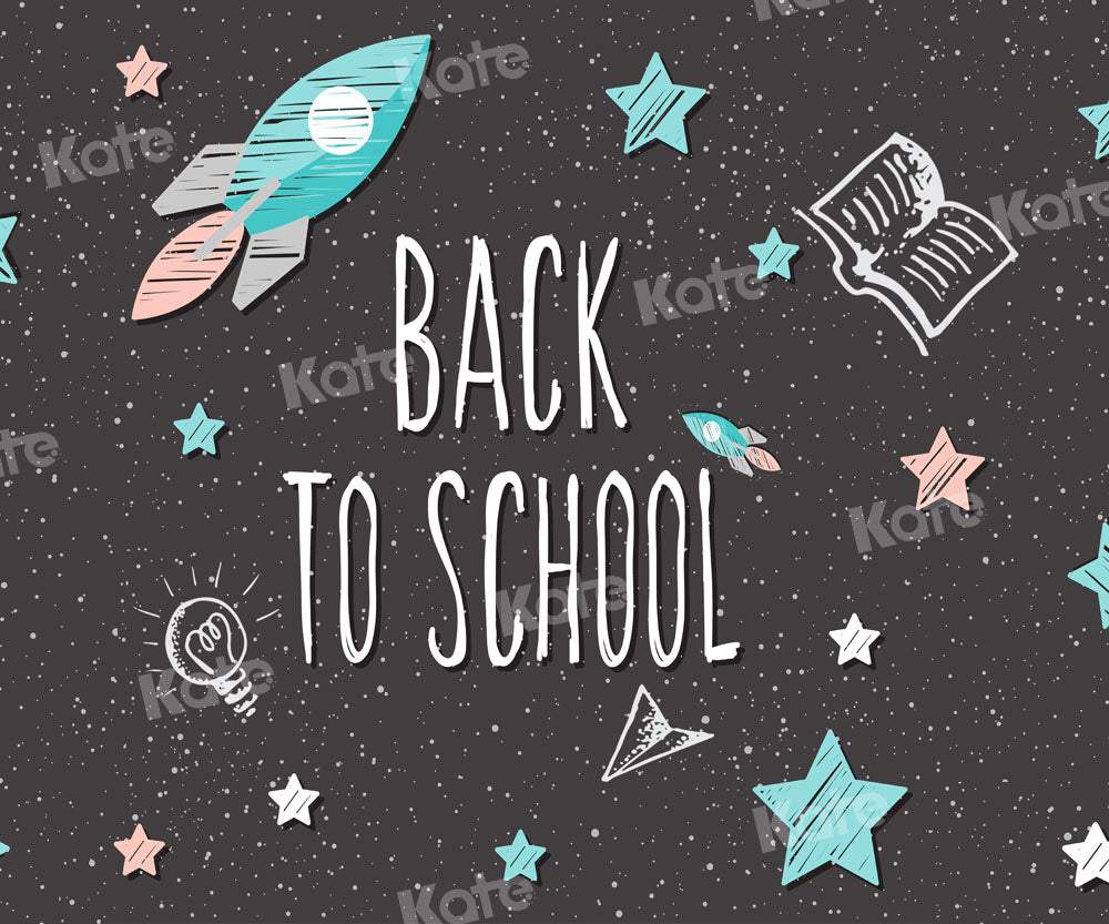 Kate Back to School Backdrop Blackboard Chalk Drawing Designed by Chain Photography - Kate Backdrop AU