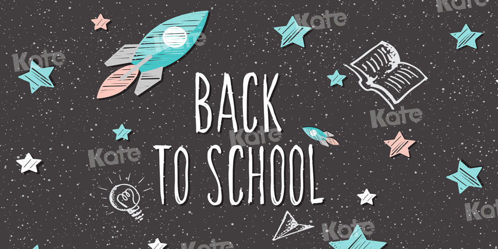 Kate Back to School Backdrop Blackboard Chalk Drawing Designed by Chain Photography - Kate Backdrop AU