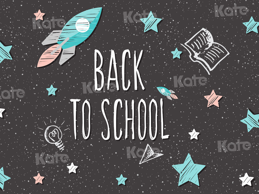 Kate Back to School Backdrop Blackboard Chalk Drawing Designed by Chain Photography - Kate Backdrop AU