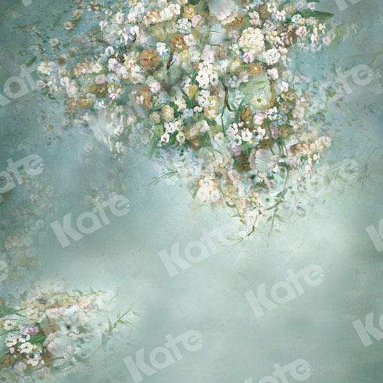 Kate Painting Like Green Spring Flowers Backdrop printed Background - Kate Backdrop AU