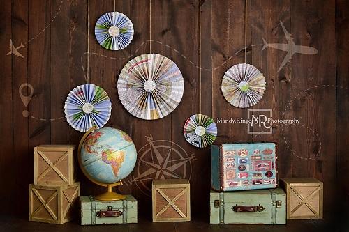 Kate Travel Around the World Backdrop Designed by Mandy Ringe Photography - Kate Backdrop AU