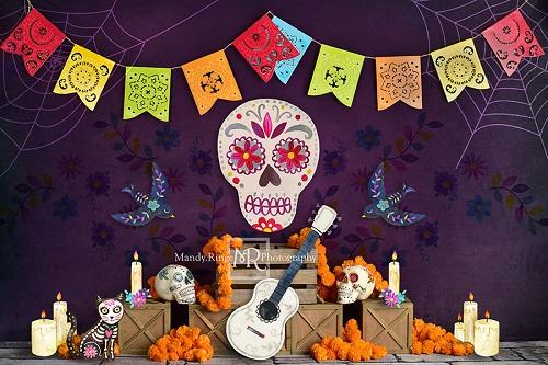 Kate Dia De Muertos Celebration Backdrop Designed by Mandy Ringe Photography - Kate Backdrop AU