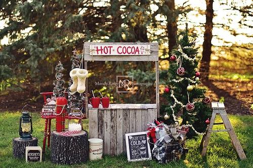 Kate Hot Cocoa Stand Backdrop Designed by Mandy Ringe Photography - Kate Backdrop AU