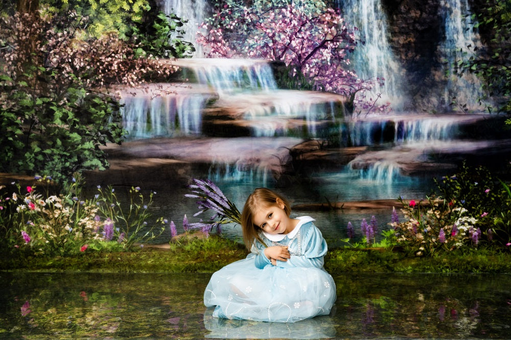 Kate Mermaid Falls Spring Easter Backdrop - Kate Backdrop AU