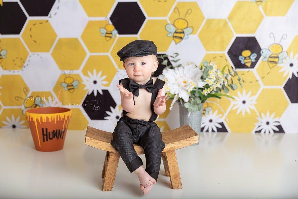 Kate Bumble Bee Summer Backdrop for Photography Designed by Megan Leigh Photography - Kate Backdrop AU