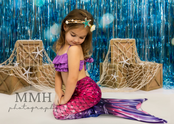 Kate Underwater Tinsel Mermaid Backdrop Designed by Melissa McCraw-Hummer