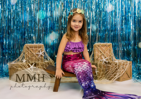 Kate Underwater Tinsel Mermaid Backdrop Designed by Melissa McCraw-Hummer